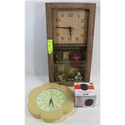 LOT OF 2 CLOCKS WITH A DUMMY CAMERA
