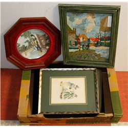 FLAT OF ASSORTED WALL HANGING ART