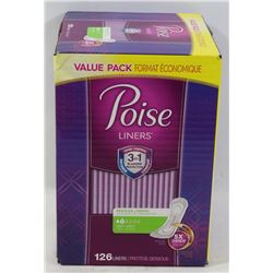 VALUE PACK OF POISE LINERS (126 IN BOX)