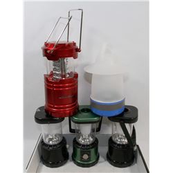 LOT OF 5 EDDIE BAUER 100 LUMEN CAMP LANTERNS