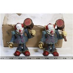 LOT OF TWO EVIL CLOWN FIGURES