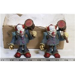 LOT OF TWO EVIL CLOWN FIGURES