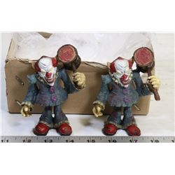 LOT OF TWO EVIL CLOWN FIGURES