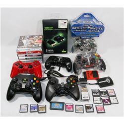 FLAT OF WITH GAME CONTROLLERS