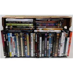 FLAT OF ASSORTED DVDS.