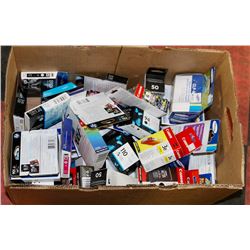 BOX OF ASSORTED PRINTER INK,