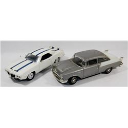 LOT OF 2 DIE CAST CARS, 1969 FIREBIRD AND 1957 CHEV