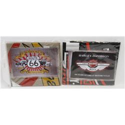 NEW HARLEY DAVIDSON & ROUTE 66 FLAGS