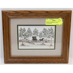 SIGNED NUMBERED M. FREY LITHOGRAPH.