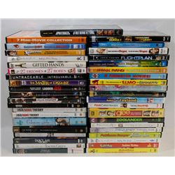 BOX OF OVER 60 DVDS INCL GOSSIP GIRL SEASON 1,