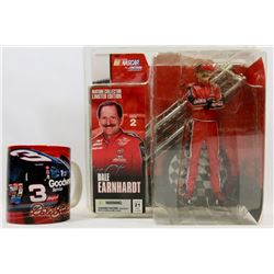 DALE EARNHARDT FIGURE AND COFFEE MUG
