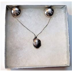 8)  VINTAGE STERLING SILVER OVAL ETCHED