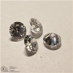 343) 4 CUBIC ZIRCONIA, ROUNDS, APPROX. 4 CTS