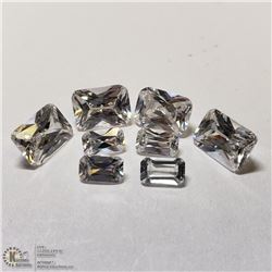 375) 8 CUBIC ZIRCONIA, RECTANGLE OCTAGONAL