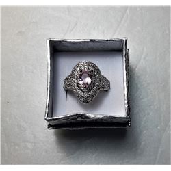 3)  VICTORIAN INSPIRED PINK & WHITE TOPAZ