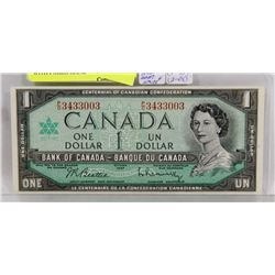 1967 CANADIAN CENTENNIAL $1 WITH POKER HAND