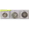 Image 1 : LOT OF 3 CANADIAN COINS,  1959 SILVER HALF DOLLAR,