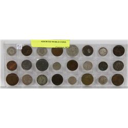 LOT OF ASSORTED WORLD COINS