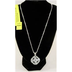 VINTAGE STYLE CELTIC SQUARE KNOT PEWTER SILVER