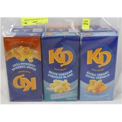 LOT OF 9 ASSORTED KD DINNERS