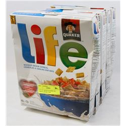 LOT OF 5 BOXES QUAKER LIFE CEREAL, BB MAY 2019