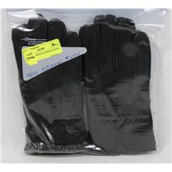 2 PACK OF MENS LEATHER GLOVES, SIZE MED