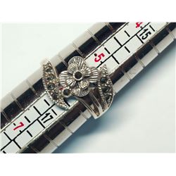 1) STERLING SILVER MARCASITE RING