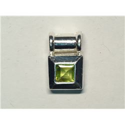 9) STERLING SILVER PERIDOT PENDANT