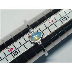 17) OPAL CUBIC ZIRCONIA RING