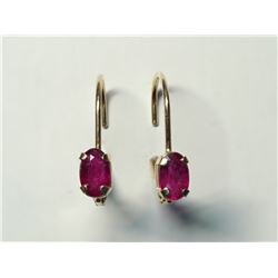31) 14K YELLOW GOLD RUBY EARRINGS