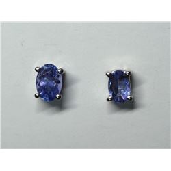 37) STERLING SILVER TANZANITE EARRINGS