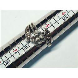 75) STERLING SILVER MARCASITE RING