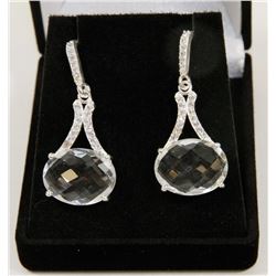 # 157-WHITE TOPAZ GEMSTONE EARRINGS
