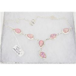 #146-AUSTRALIAN TRIPLE OPAL GEMSTONE NECKLACE