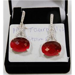 #118-PINK TOURMALINE GEMSTONE EARRINGS