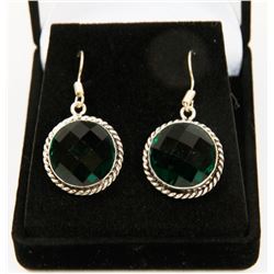 #115-CHROME DIOPSIDE GEMSTONE EARRINGS