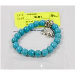 #74-NATURAL BLUE TURQUOISE BEAD BRACELET