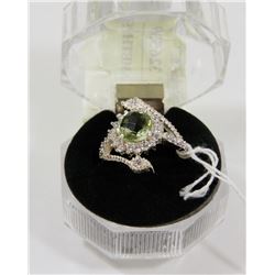 #129-GREEN AMETHYST RING