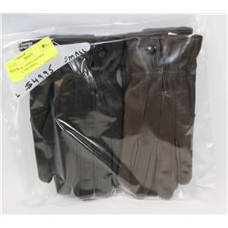 2 PACK OF LADIES LEATHER GLOVES, SIZE SMALL