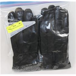 2 PACK OF MENS LEATHER GLOVES, SIZE MED