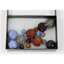 HILLBERG & BERK STYLE SPARKLE BALL STUD EARRINGS
