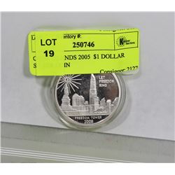 COOK ISLANDS 2005  $1 DOLLAR SILVER COIN