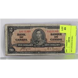 1937 CANADIAN $2 BILL