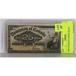 1900 CANADIAN SHINPLASTER