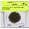 Image 1 : 1861 NOVA SCOTIA LARGE ONE CENT COIN.
