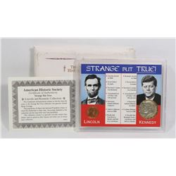 AMERICAN HISTORIC SOCIETY LINCOLN PENNY AND 40%