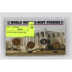 WORLD WAR II PENNY SET.