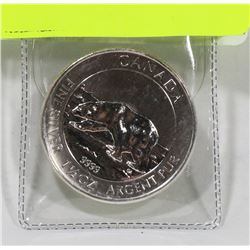 2013 CANADIAN 8 DOLLAR SILVER COIN.