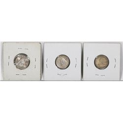 LOT OF 3 CANADIAN SILVER DIMES - YEARS INCLUDE