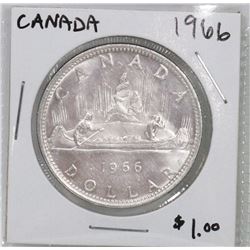 CANADA 1966 SILVER DOLLAR COIN.